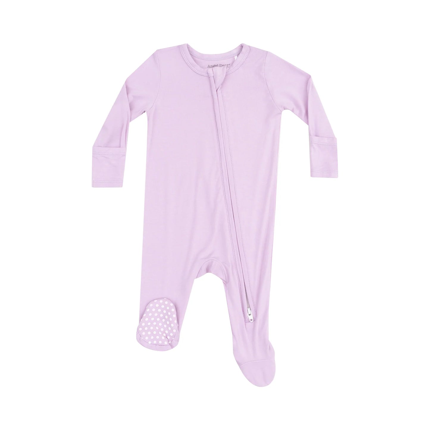 Angel Dear - Solid Winsome Orchid 2 Way Zipper Footie