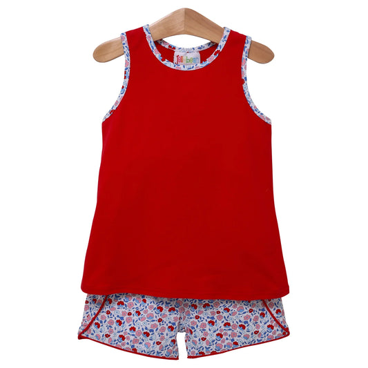 Jellybean - Sweet Land Of Liberty Floral Short Set