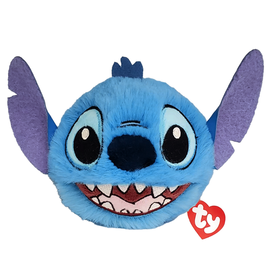 Ty Stitch Beanie Bouncer plush toy featuring Stitch from Disney's Lilo & Stitch with a cozy beanie hat, soft and cuddly for kids.
