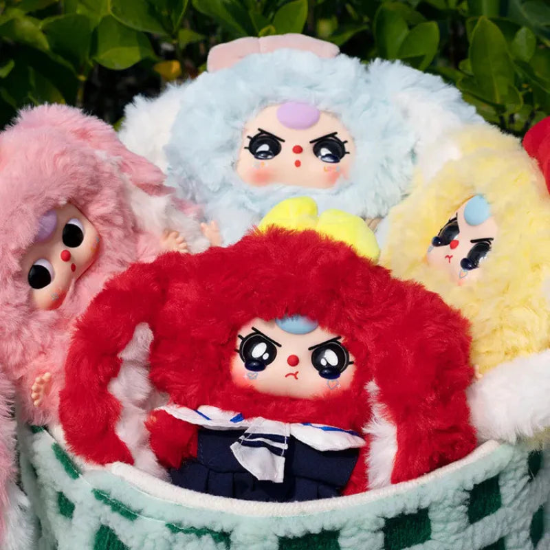 Cute Baby Three Macaron Bunny plush toy from the blind box, featuring a soft pastel-colored bunny with a adorable expression.
