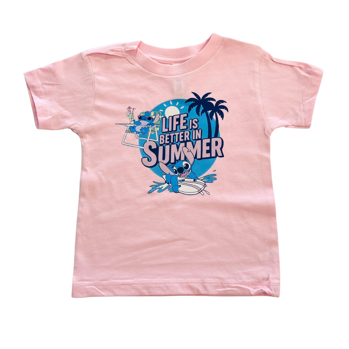 Pink Stitch Tee Life is Better in Summer