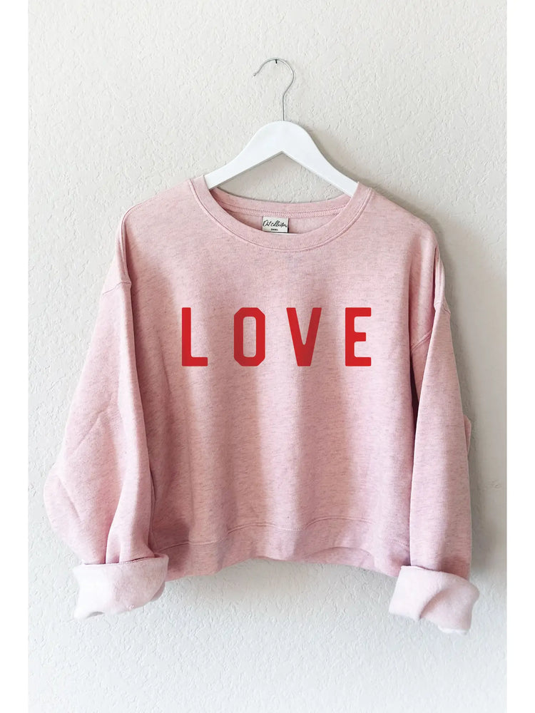 Women's Love Mid Graphic Sweatshirt Rose (Plus size available)