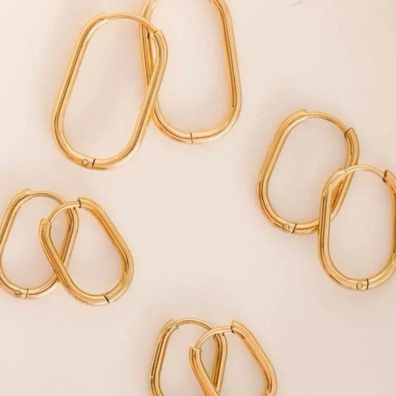 Rectangle Gold Huggies