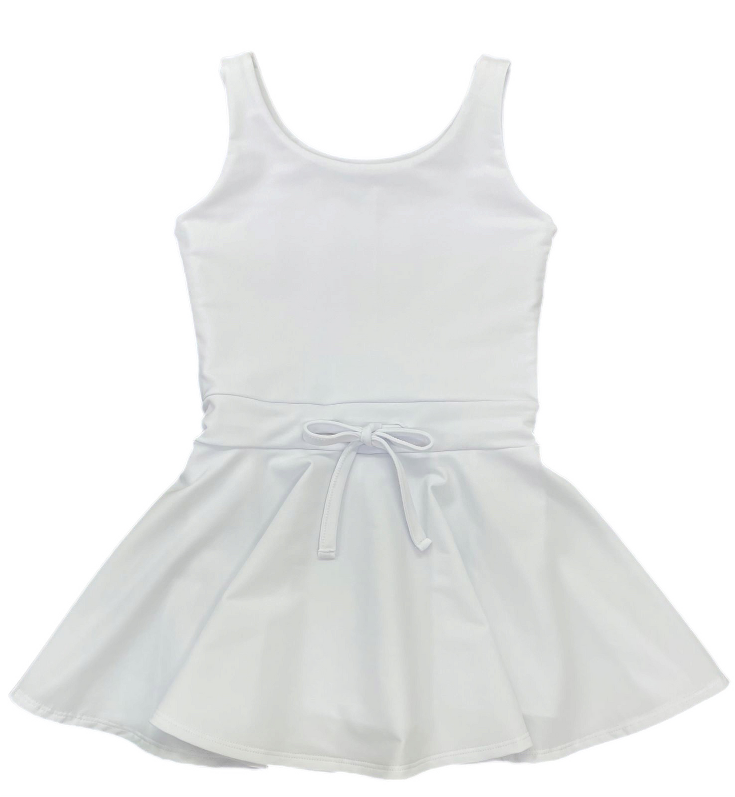 James & Lottie - White Athleisure Tennis Dress w/ Tie BE