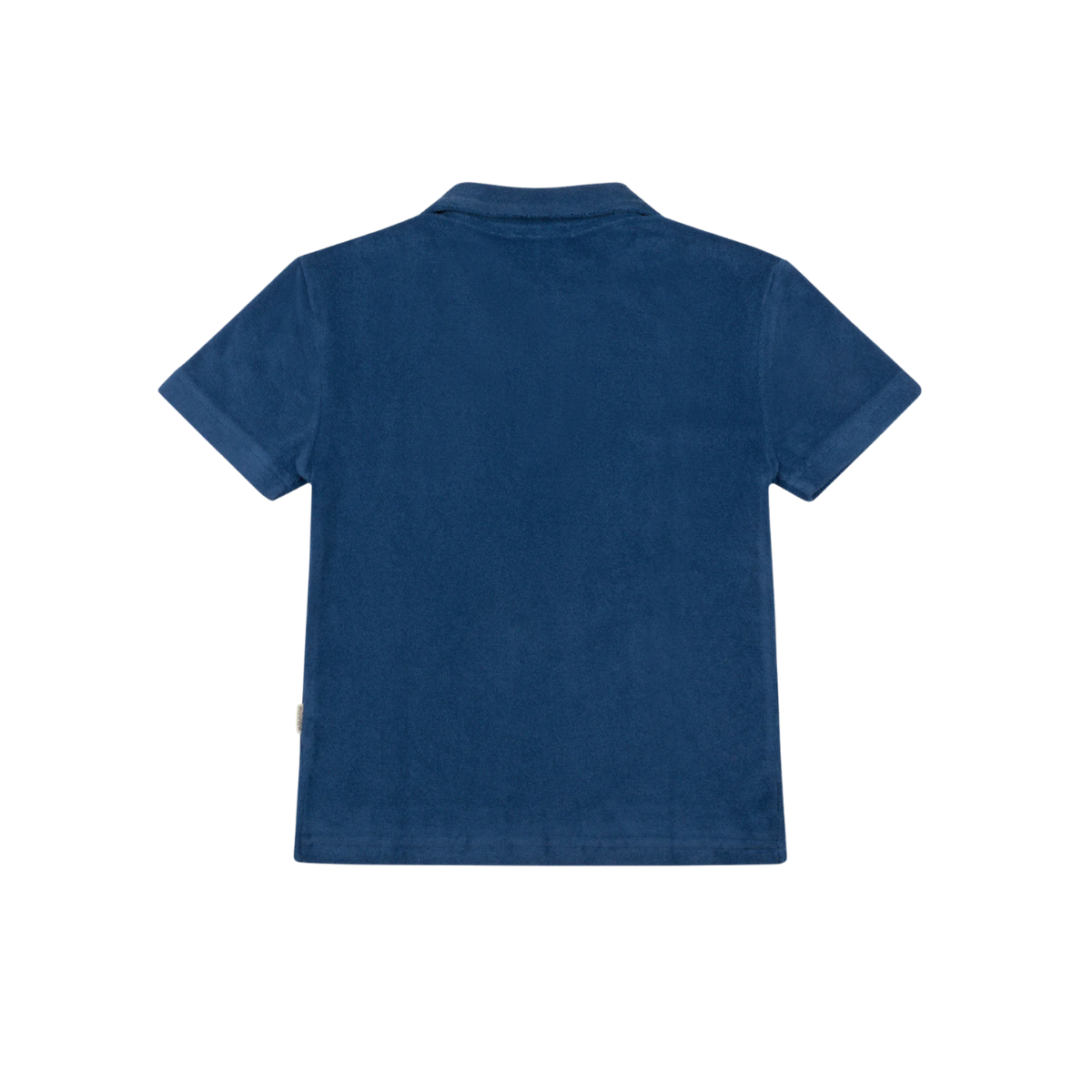 Minnow - Unisex Newport Navy French Terry Polo with Ribbed Hem