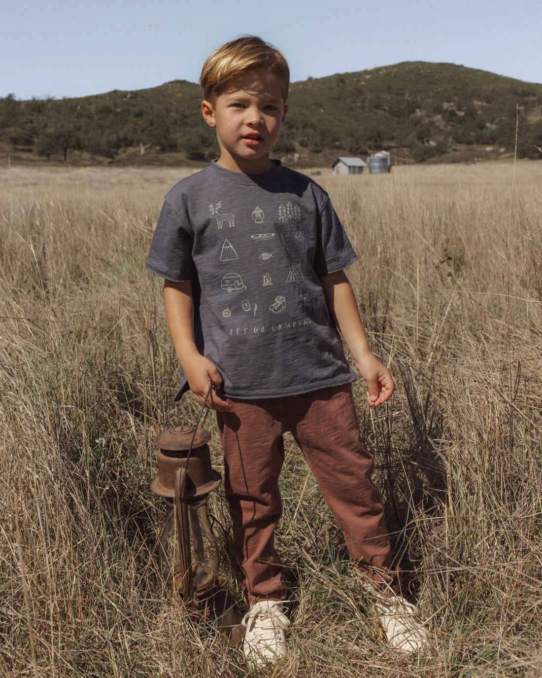 Let's Go Camping Raw Edge Tee