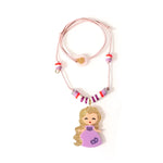 Lilies & Roses - Cute Doll Purple Dress Necklace