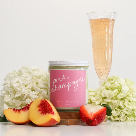 Poured Goods -Pink Champagne: 8 oz Soy Wax
