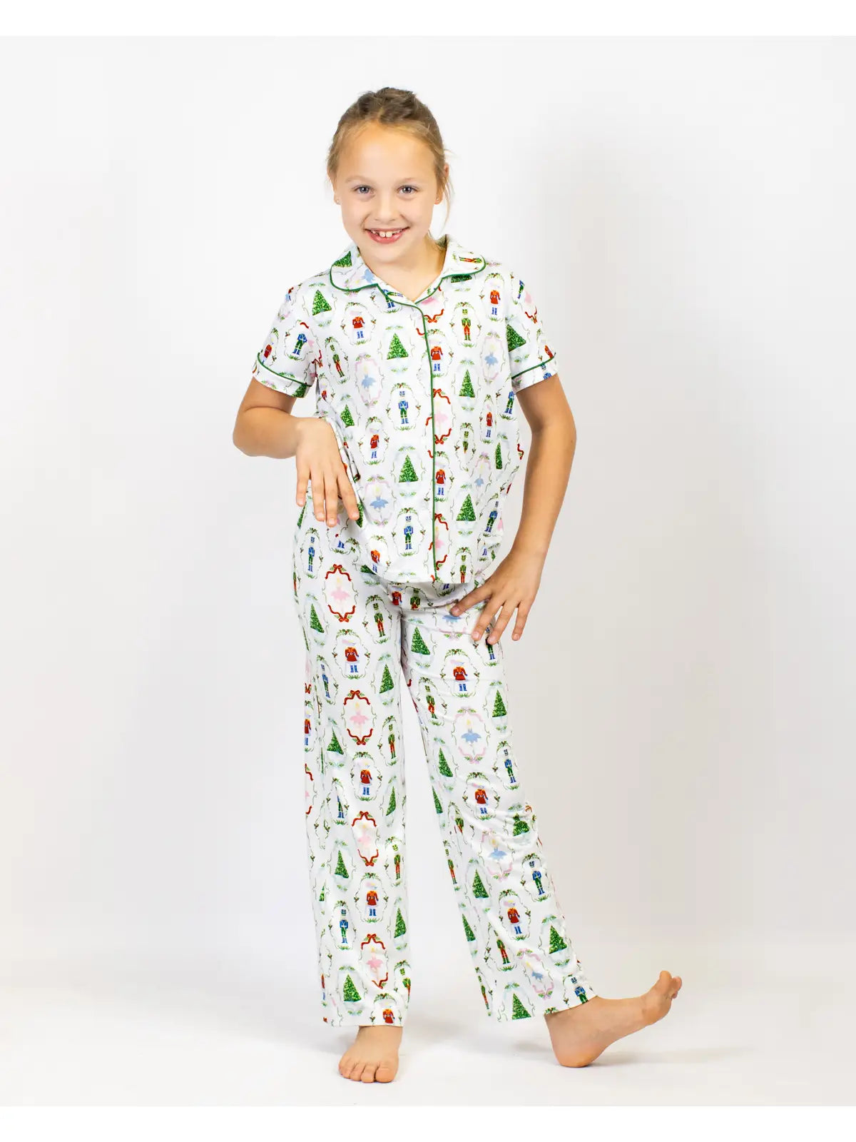 Girl's Nutcracker Waltz Sleep Pants Set White/Multi