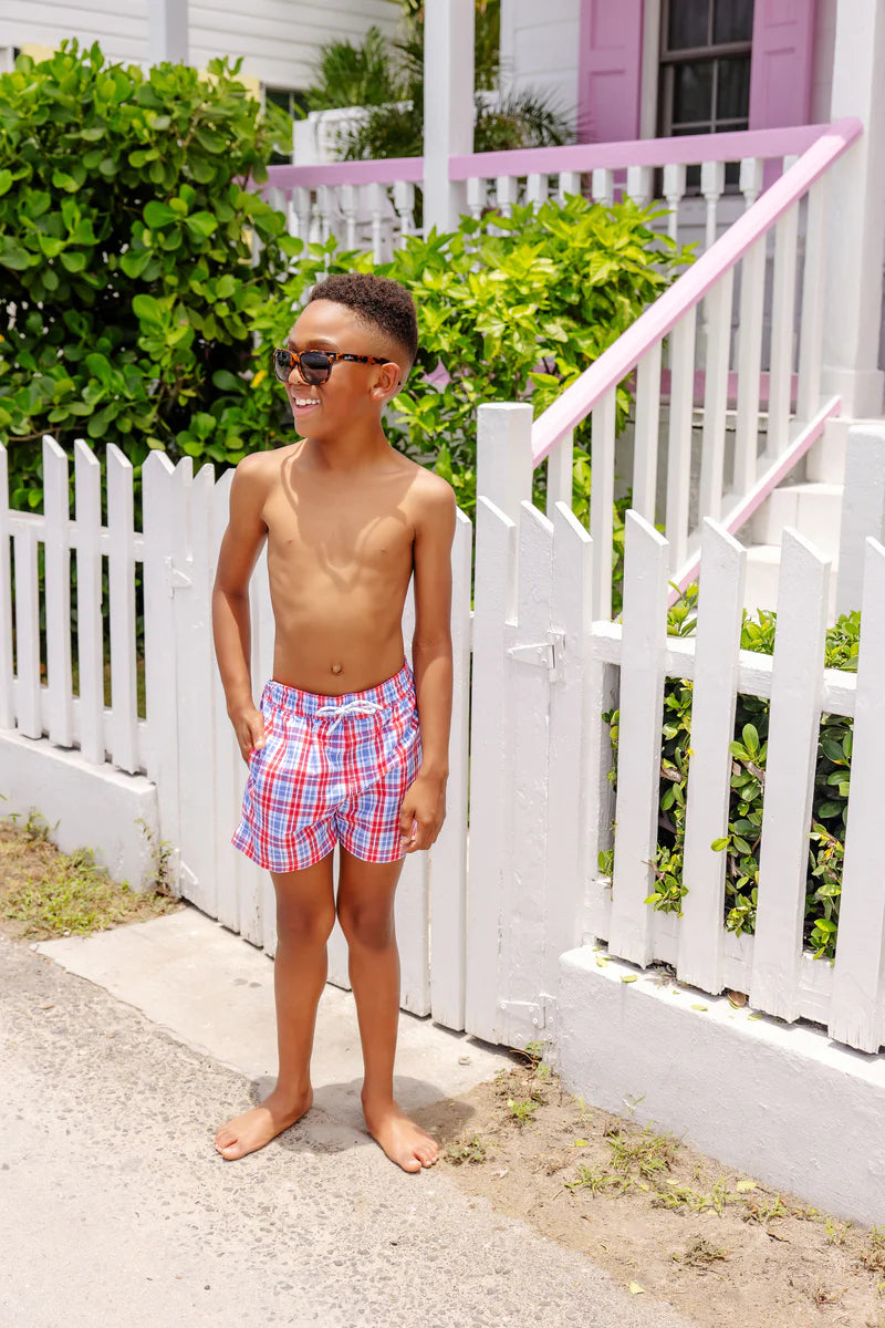 The Beaufort Bonnet Company - Tortola Swim Trunks Lawn Party Plaid