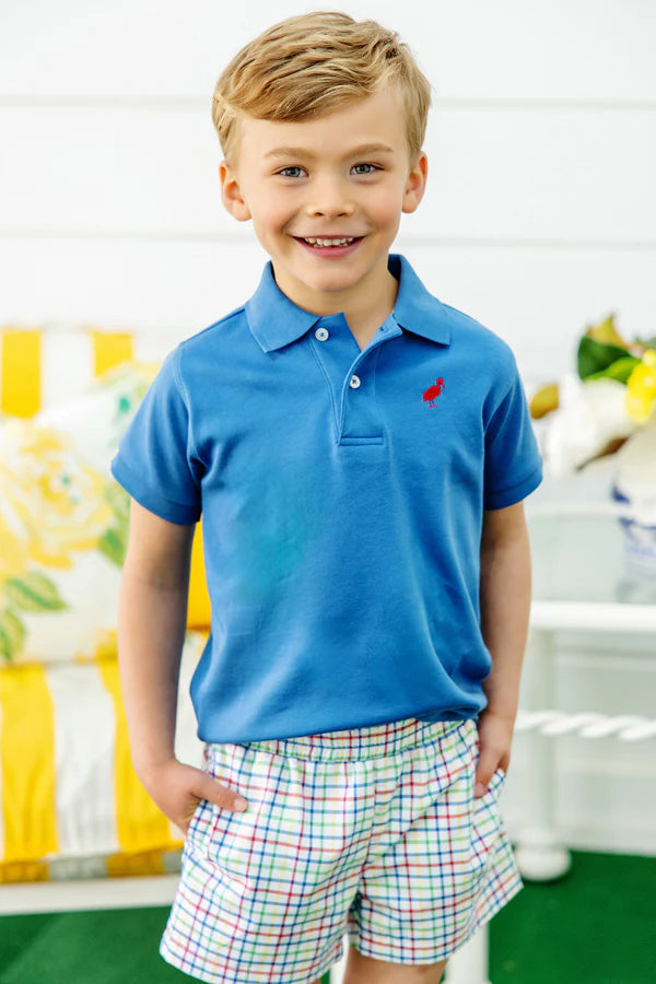 The Beaufort Bonnet Company - Prim and Proper Polo Wood Boat Blue/Richmond Red Stork