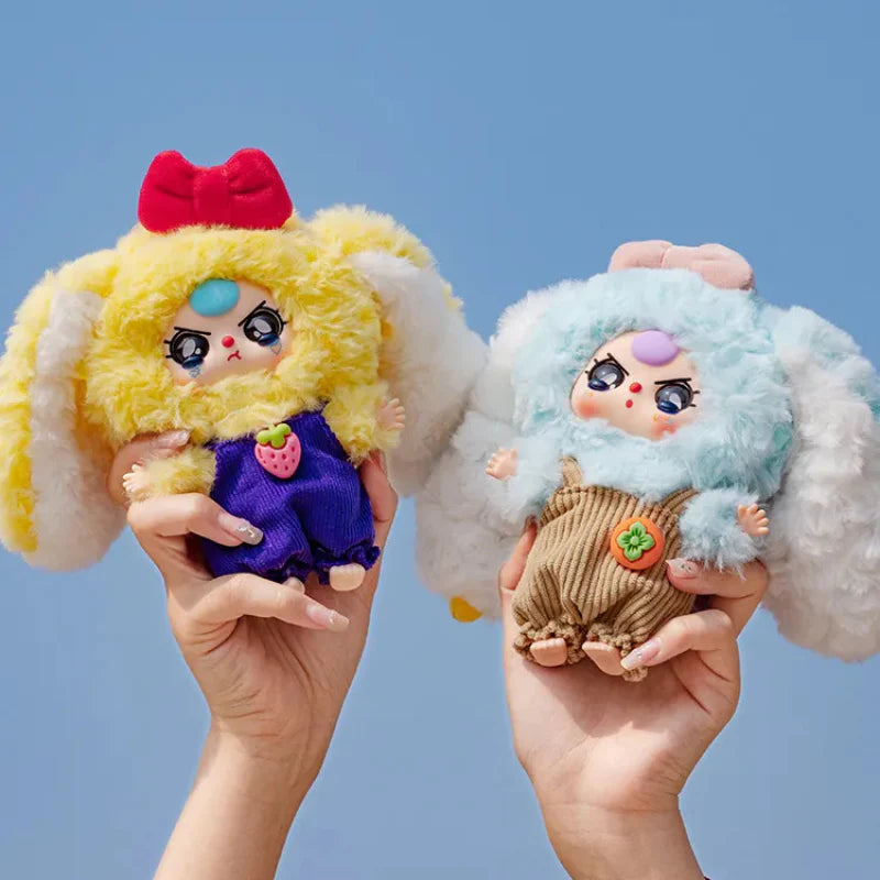 Cute Baby Three Macaron Bunny plush toy from the blind box collection, featuring soft fabric and adorable bunny design.