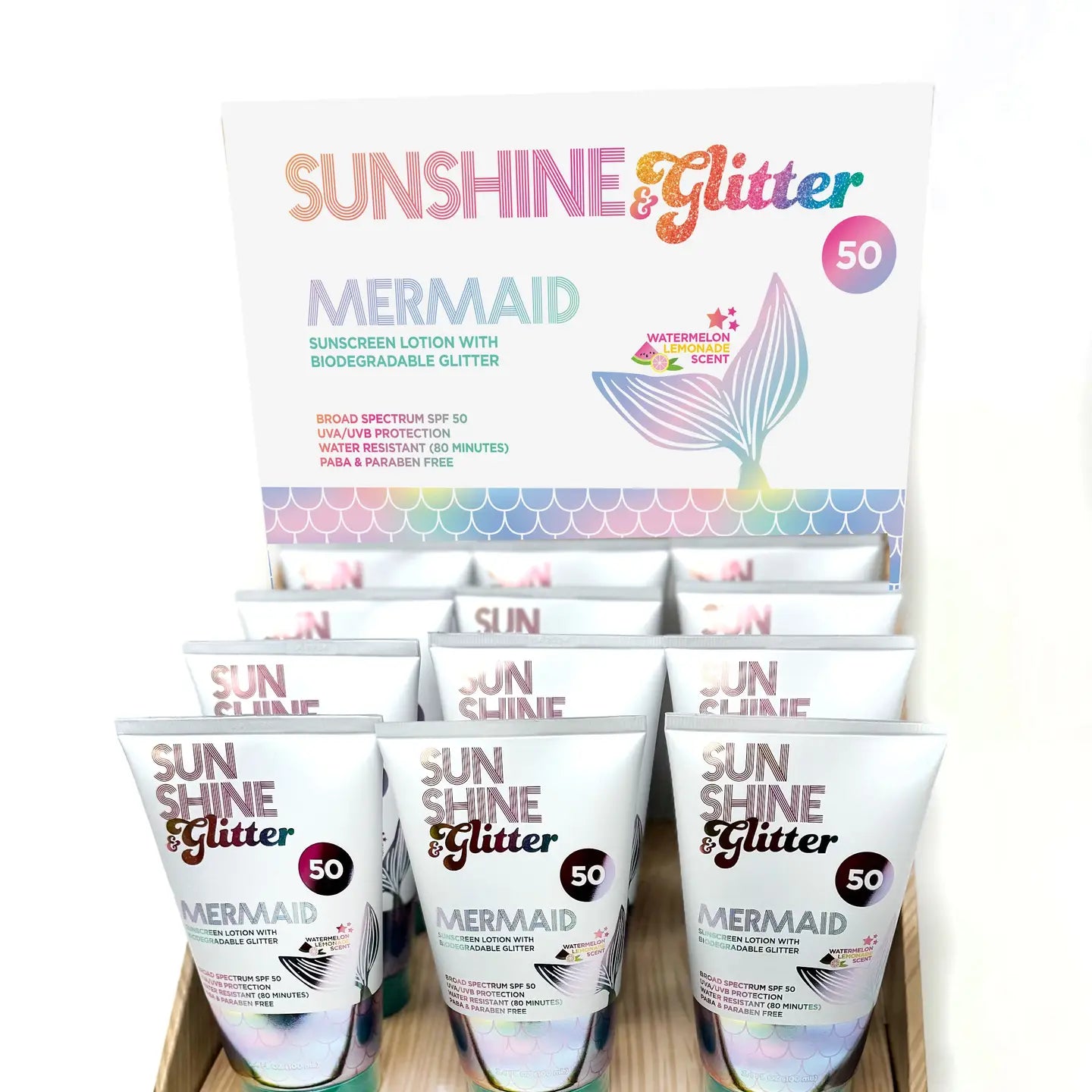 Mermaid Sunscreen Lotion with Glitter