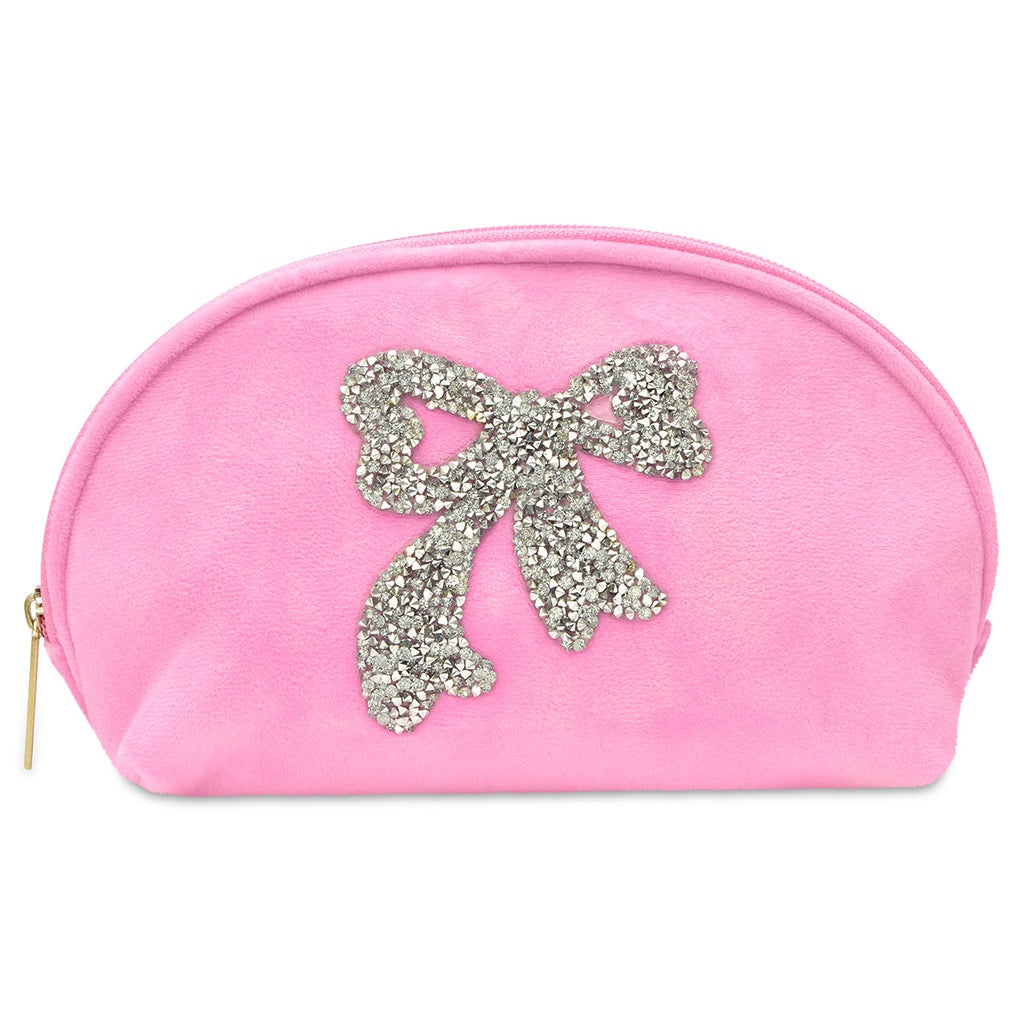 Iscream - Glitter Bow Oval Cosmetic Bag
