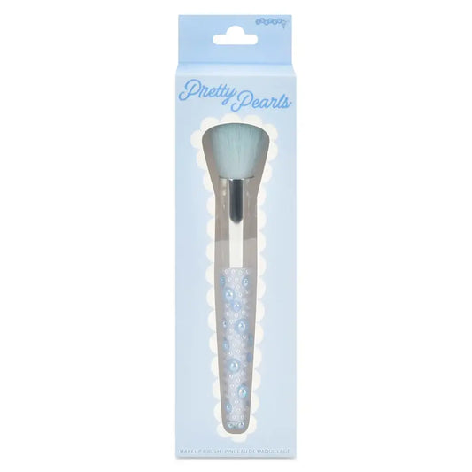 Blue Pearl makeup brush from Iscream with a sleek blue handle and soft bristles for applying makeup smoothly.