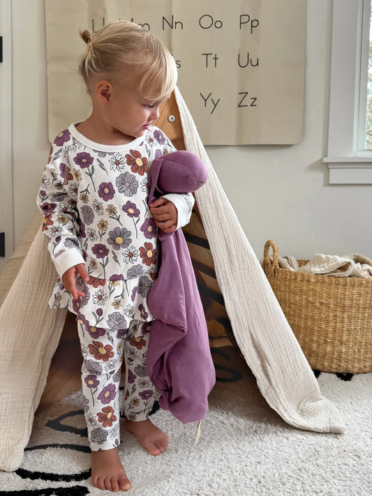 Bouquet Fleece Two Piece Ruffled Sweatsuit