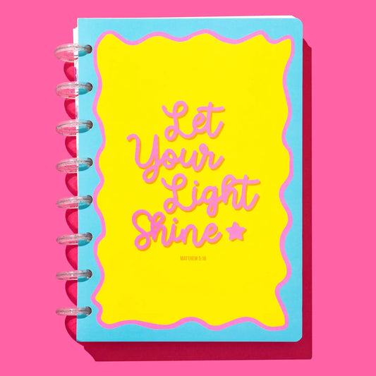Taylor Elliot Designs - Spiral Disc Notebook - "Let Your Light Shine" - 200 Pages