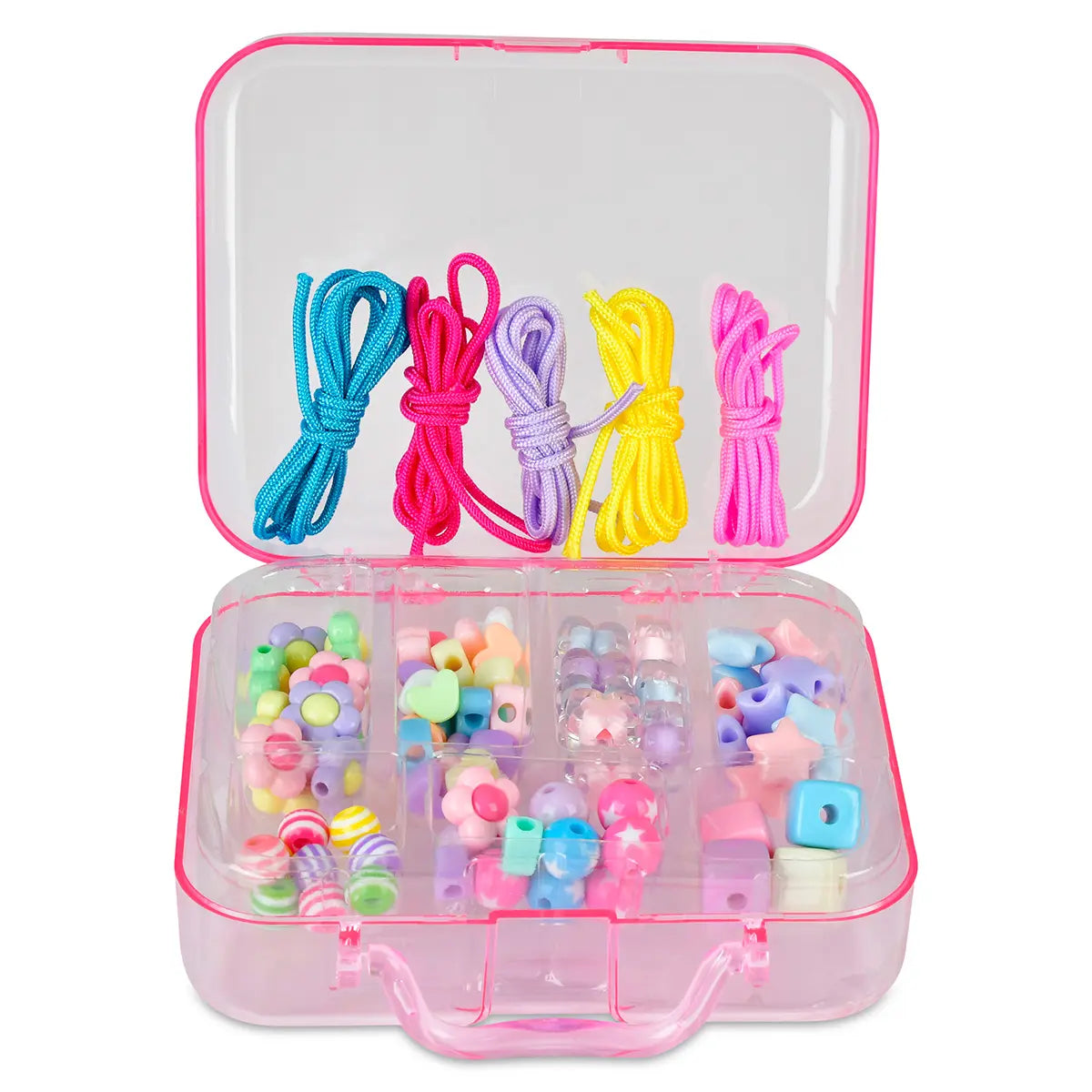 Open Iscream Besties Bag Charm Bead Kit with colorful beads and accessories for customizing your own bag charm.