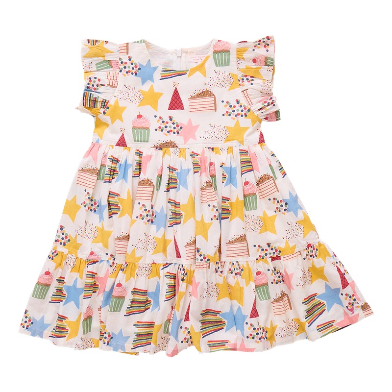 Girls Jennifer Dress - Birthday Star