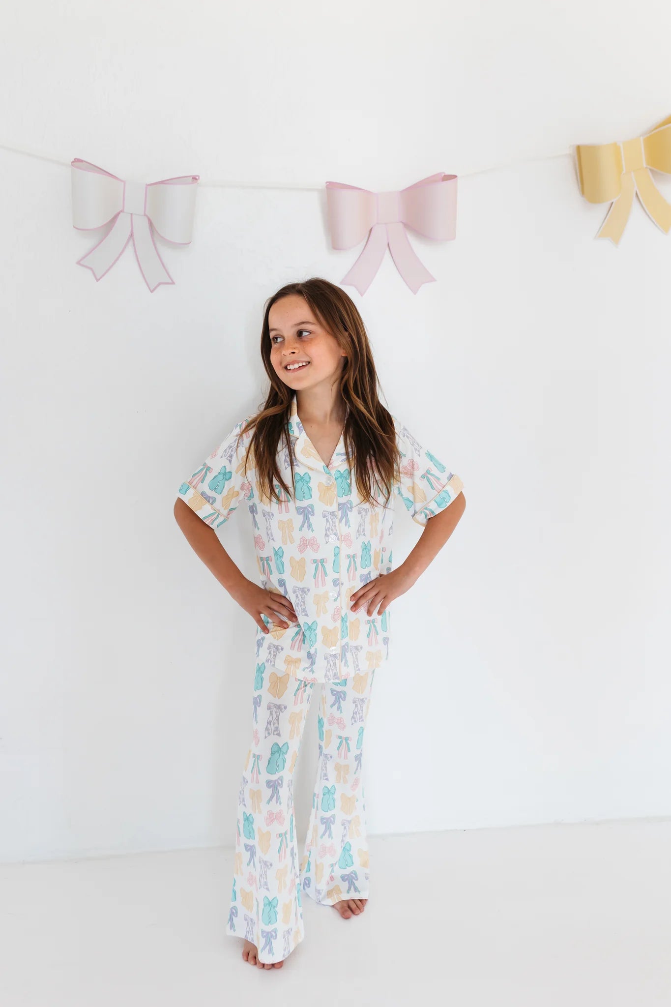 In My Jammers - Easter Bows Button Up Flare Set