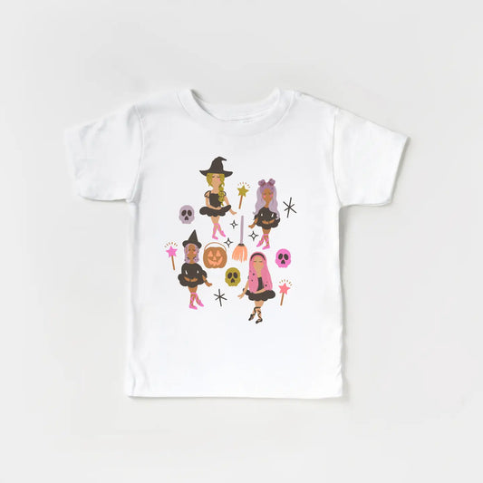 Ballerina Halloween Witches Girls Halloween Kids Shirt