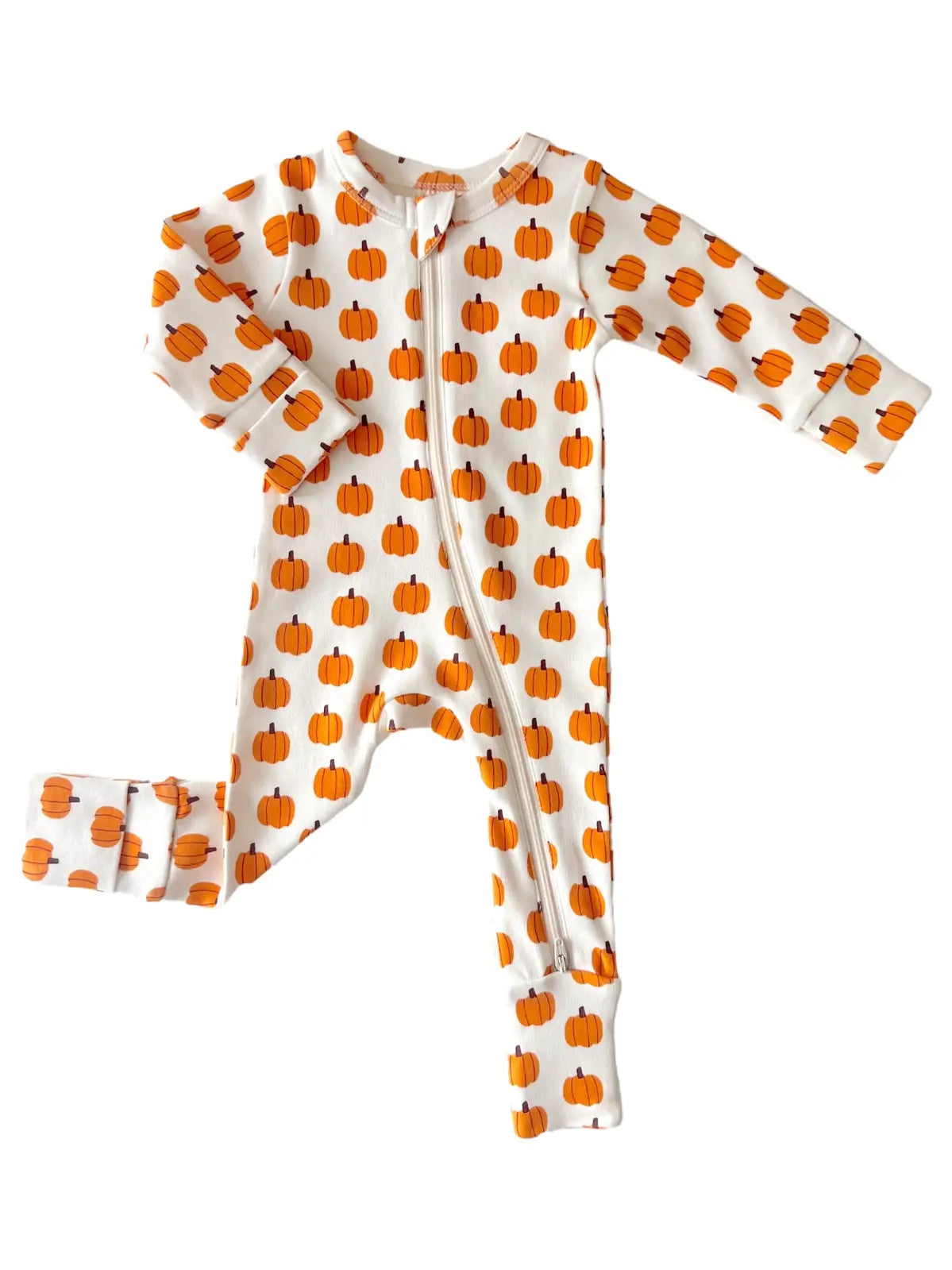 SIIX Collection - Pumpkin Organic 2-Way Zip Romper