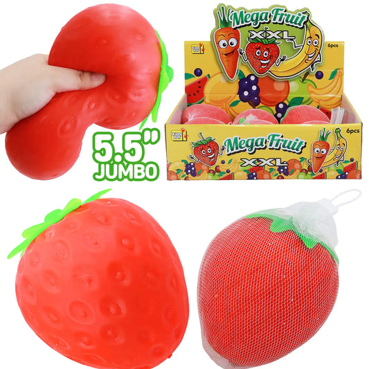 Jumbo Slime Filled Strawberry Squishy - 5.5 Inch