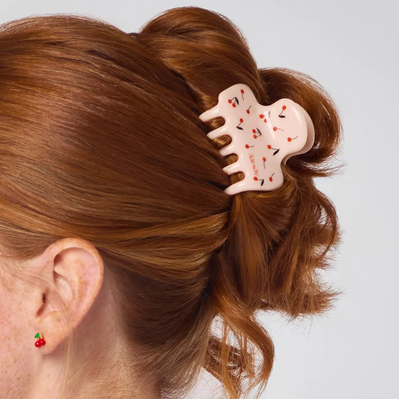 KITSCH - Recycled Plastic Medium Cloud Clip - Cherry Print