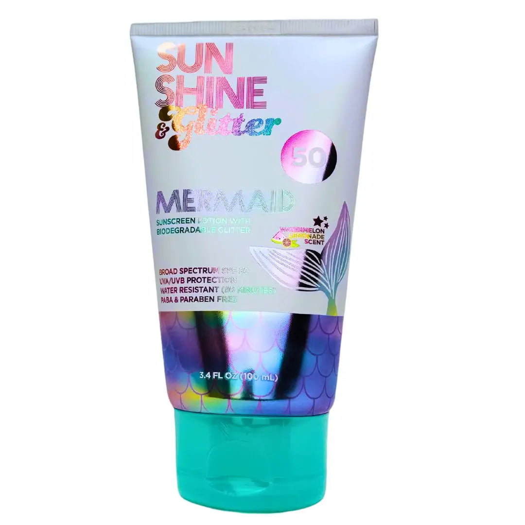 Mermaid Sunscreen Lotion with Glitter