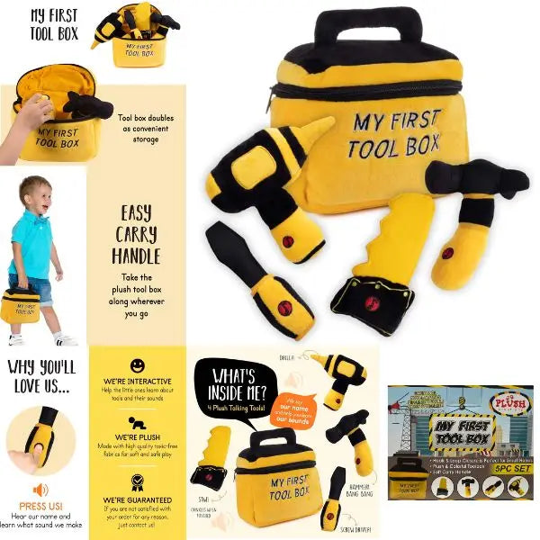 Plush Creations - My First Tool Box - 5PC Set