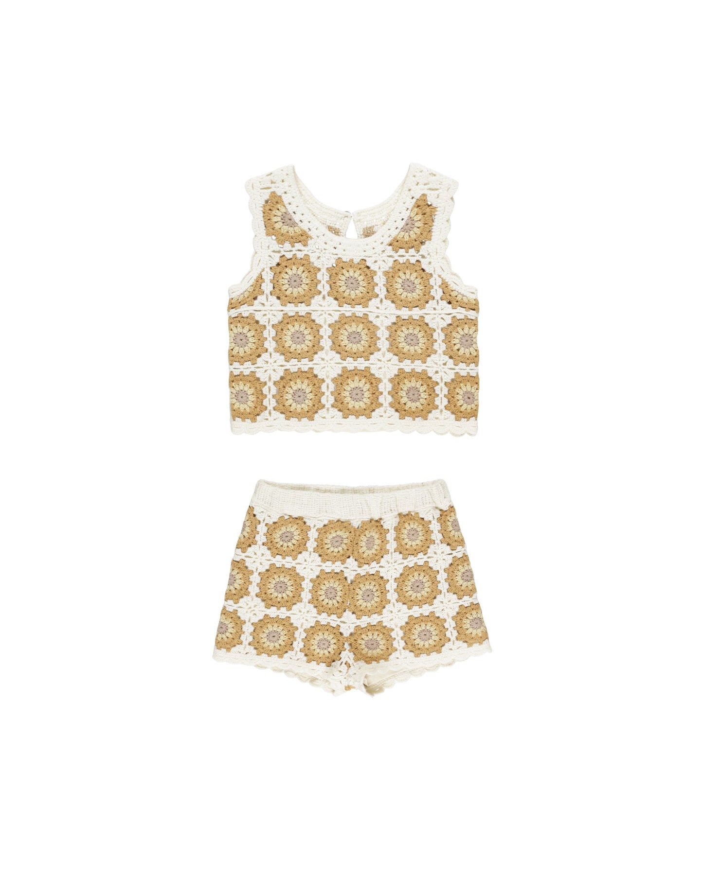Rylee & Cru - Marigold Daisy Crochet Tank Set
