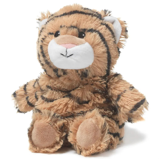 Warmies Tiger Junior plush toy with detailed tiger features, soft fabric, and a friendly, cuddly appearance for children.
