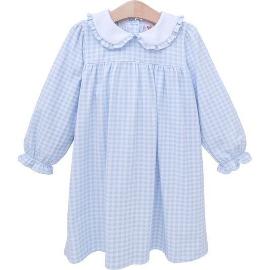 Light Blue Gingham Catherine Dress