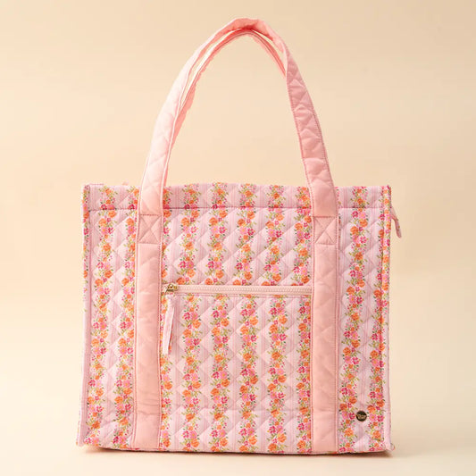 The Darling Effect - The Everyday Quilted Tote Bag-Petal Parade Pink