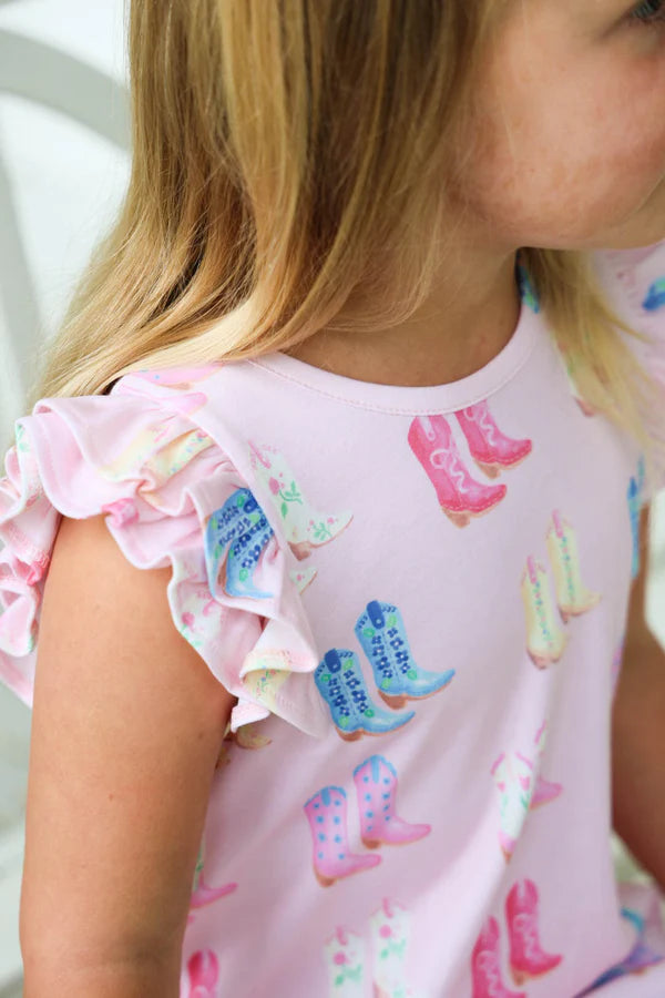 Cute to Boot Ruehling Ruffle Dress