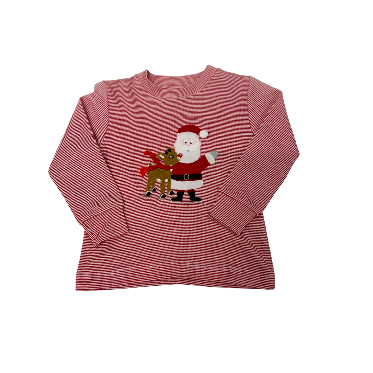 Squiggles - Red Stripe Rudolph & Nick L/S Shirt