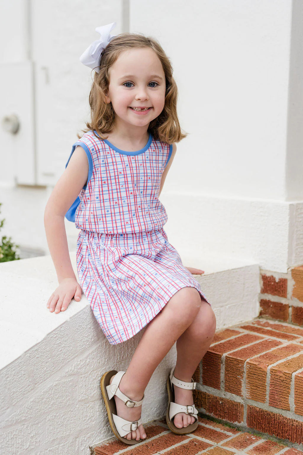 James & Lottie - Patriotic Knit Kristin Knot Dress