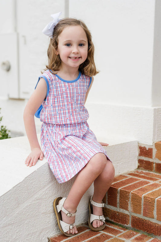 James & Lottie - Patriotic Knit Kristin Knot Dress
