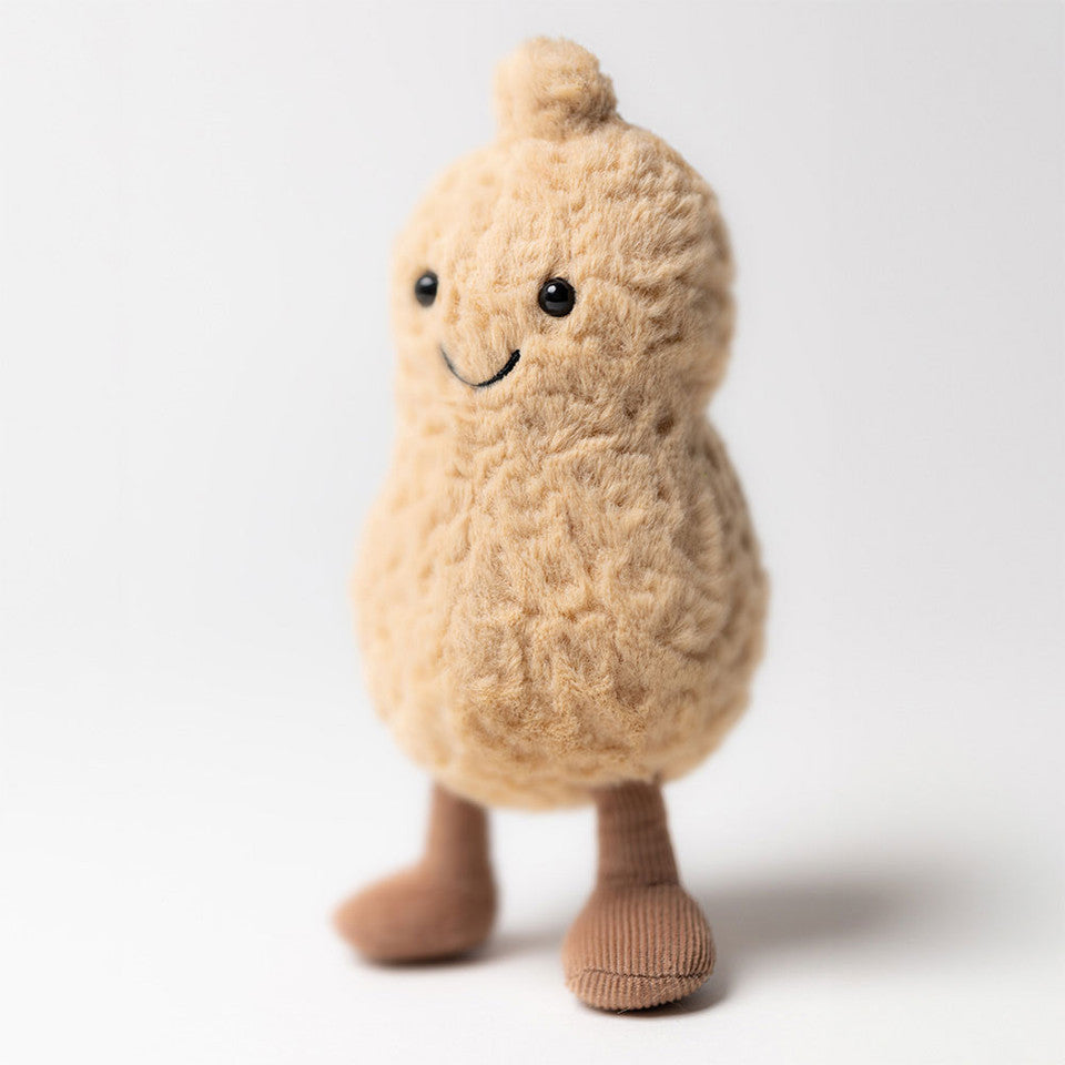 Jellycat Amuseables Peanut plush toy with soft, textured fabric and a cute, smiling face, perfect for cuddling and play.