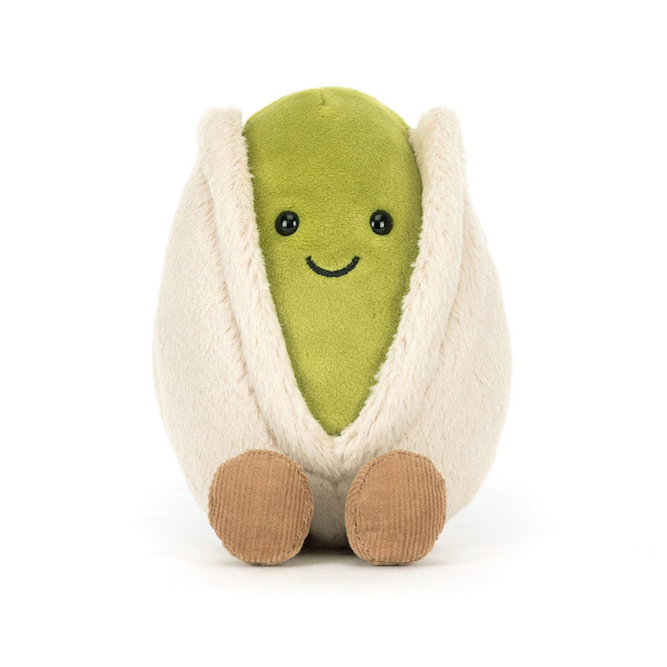 Jellycat Amuseables Horatio Pistachio plush toy with soft, fuzzy texture and adorable face, perfect for cuddling.
