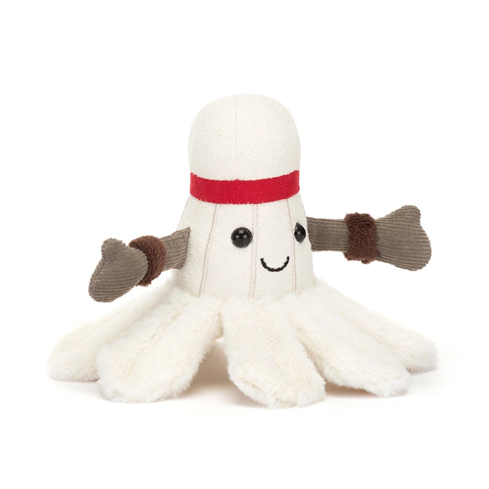 Jellycat Amuseables Sports Badminton toy with soft fabric shuttlecock and colorful handle, perfect for playful cuddles and imaginative play.