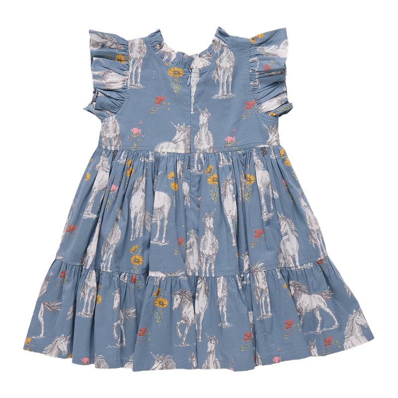 Girls Jennifer Dress - Unicorn Field