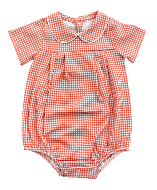 Tricks & Treats Orange Gingham Finn Bubble