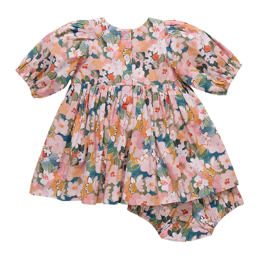 Baby Girls Evelyn Dress Set - Watercolor Floral