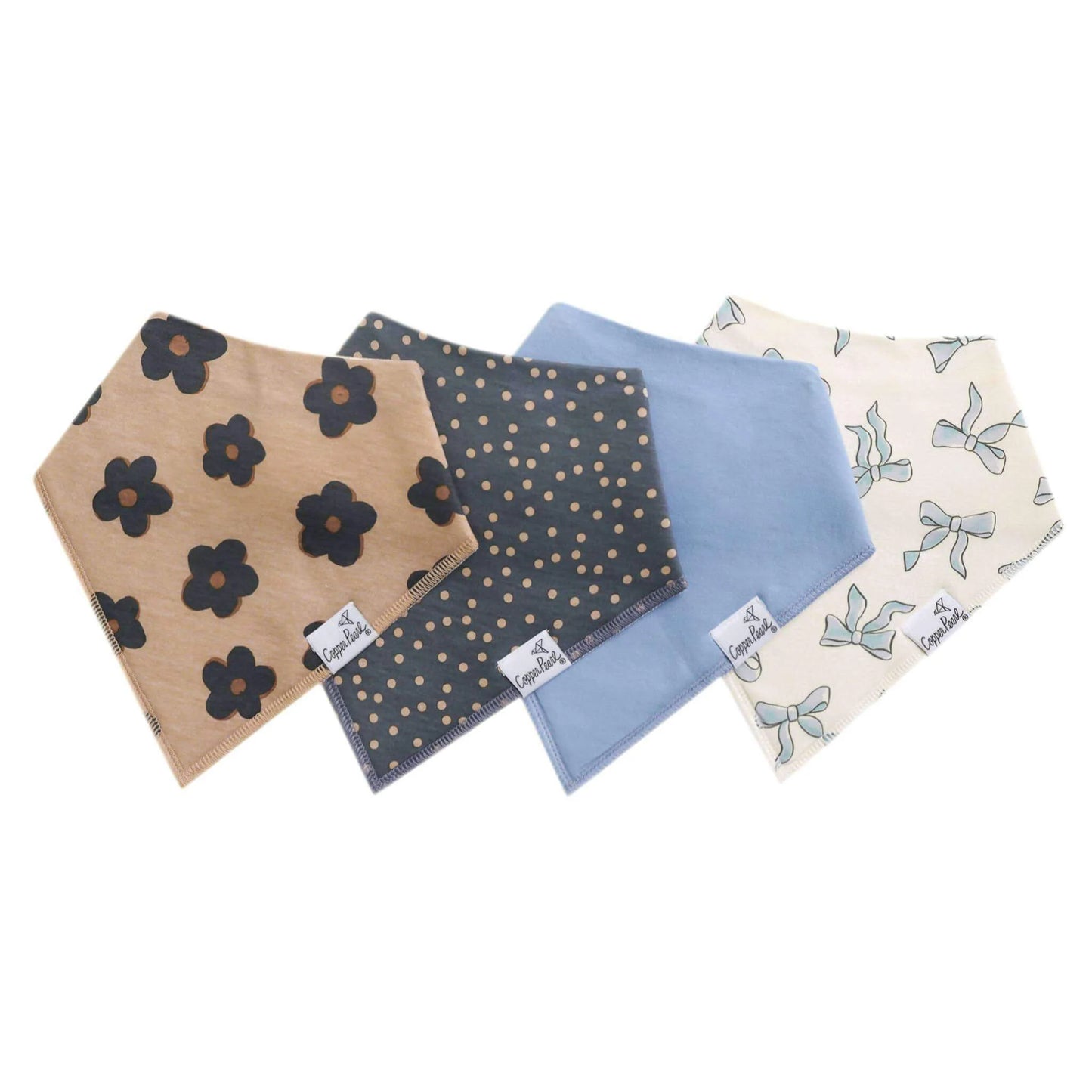 Gemma in Tan Baby Bandana Bibs