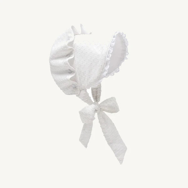 Worth Avenue White Dallas Dot Bellefaire Bonnet