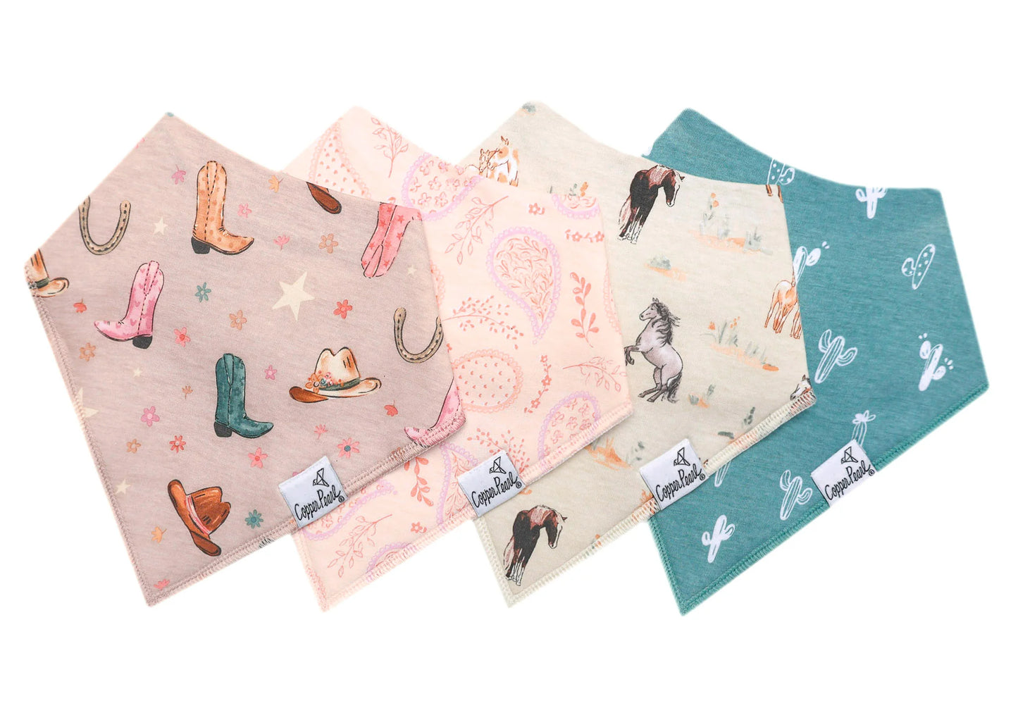 Copper Pearl - Cheyenne Baby Bandana Bibs Set