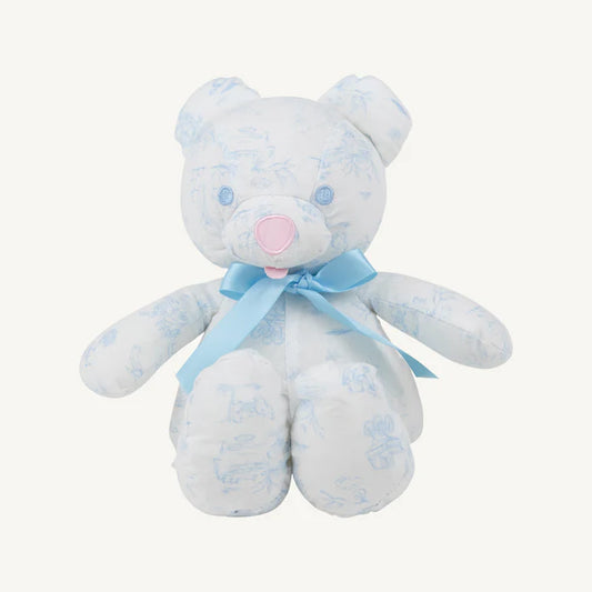 The Beaufort Bonnet Company Bradley Bear dressed in Beale Street Blue Sir Propers Sweet Arrival outfit, sitting with a cheerful expression.