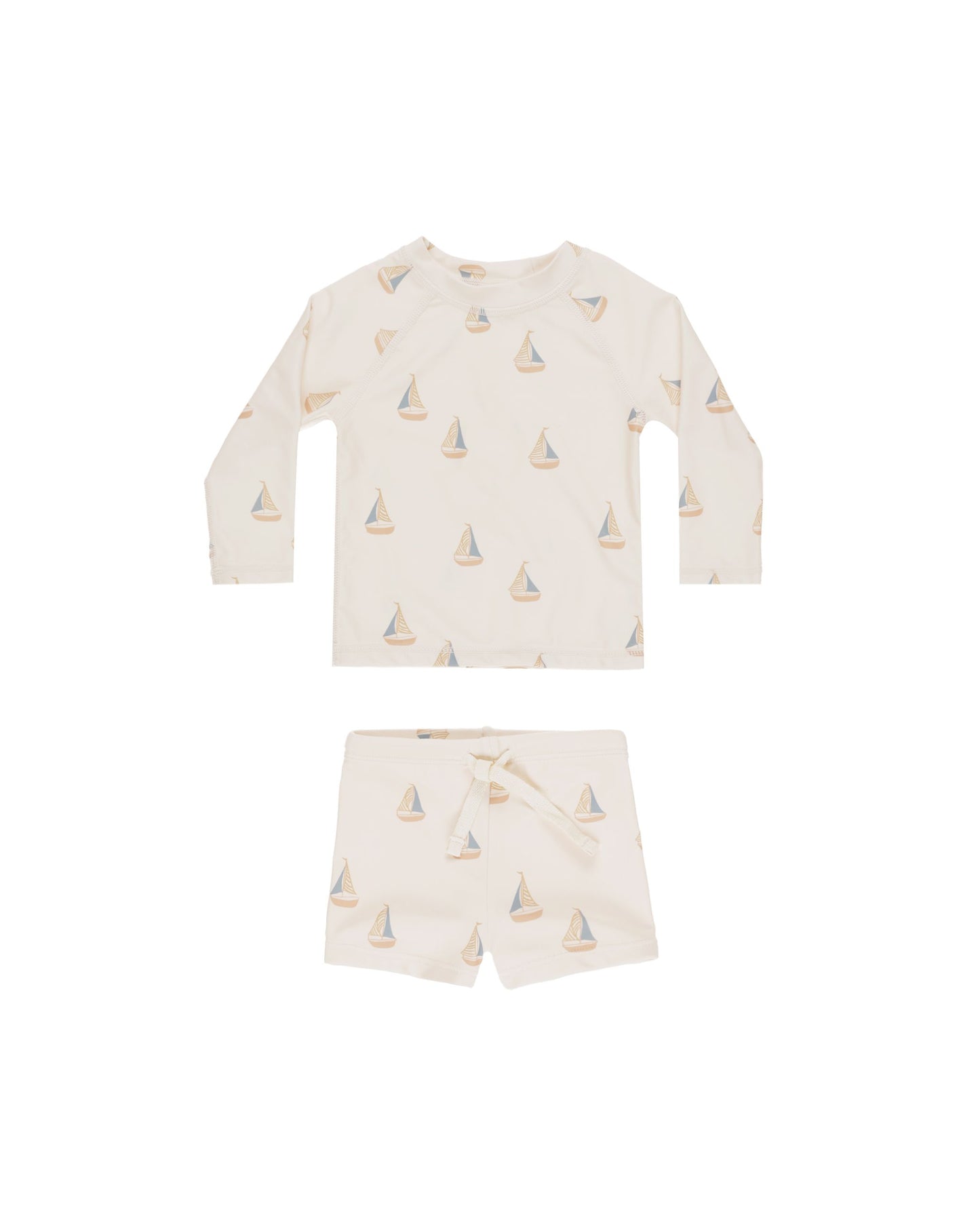 Rylee & Cru - Sailboats Rashguard Boy Set