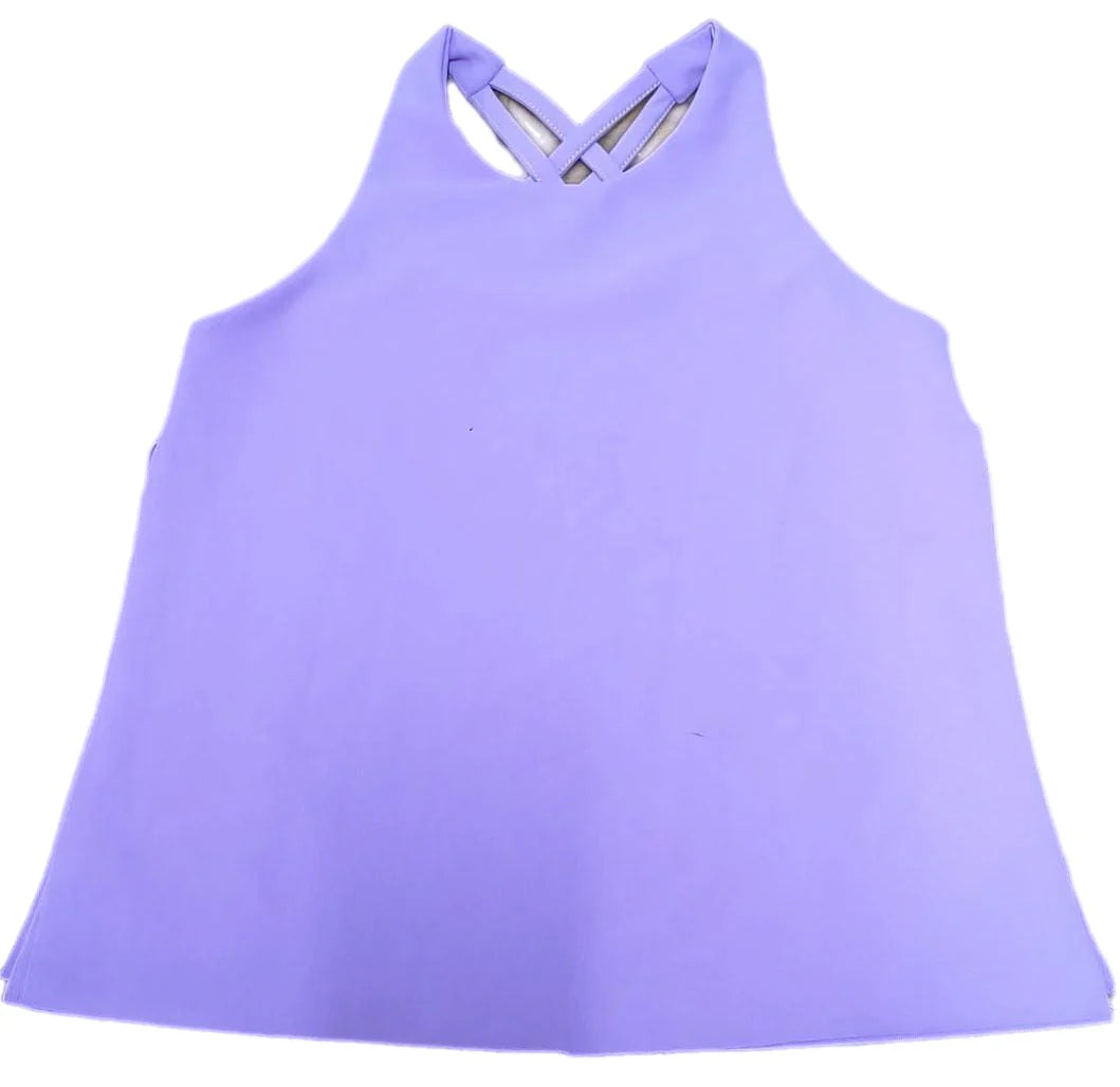 James & Lottie - Cross Back Lavender Top - Athleisure